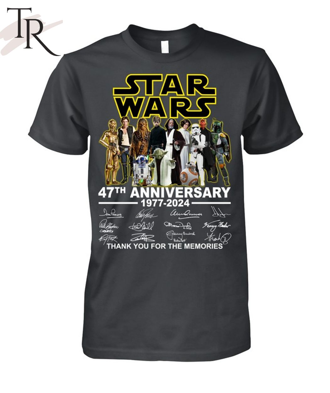 Star Wars 47th Anniversary 1977 - 2024 Thank You For The Memories T-Shirt