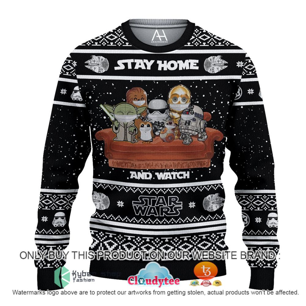 Star Wars Stay Home and Watch Christmas 3D Hoodie, Shirt