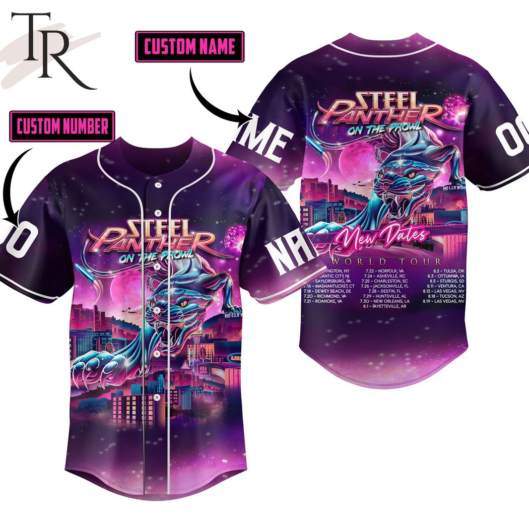 Steel Panther On The Prowl New Dates World Tour Custom Baseball Jersey