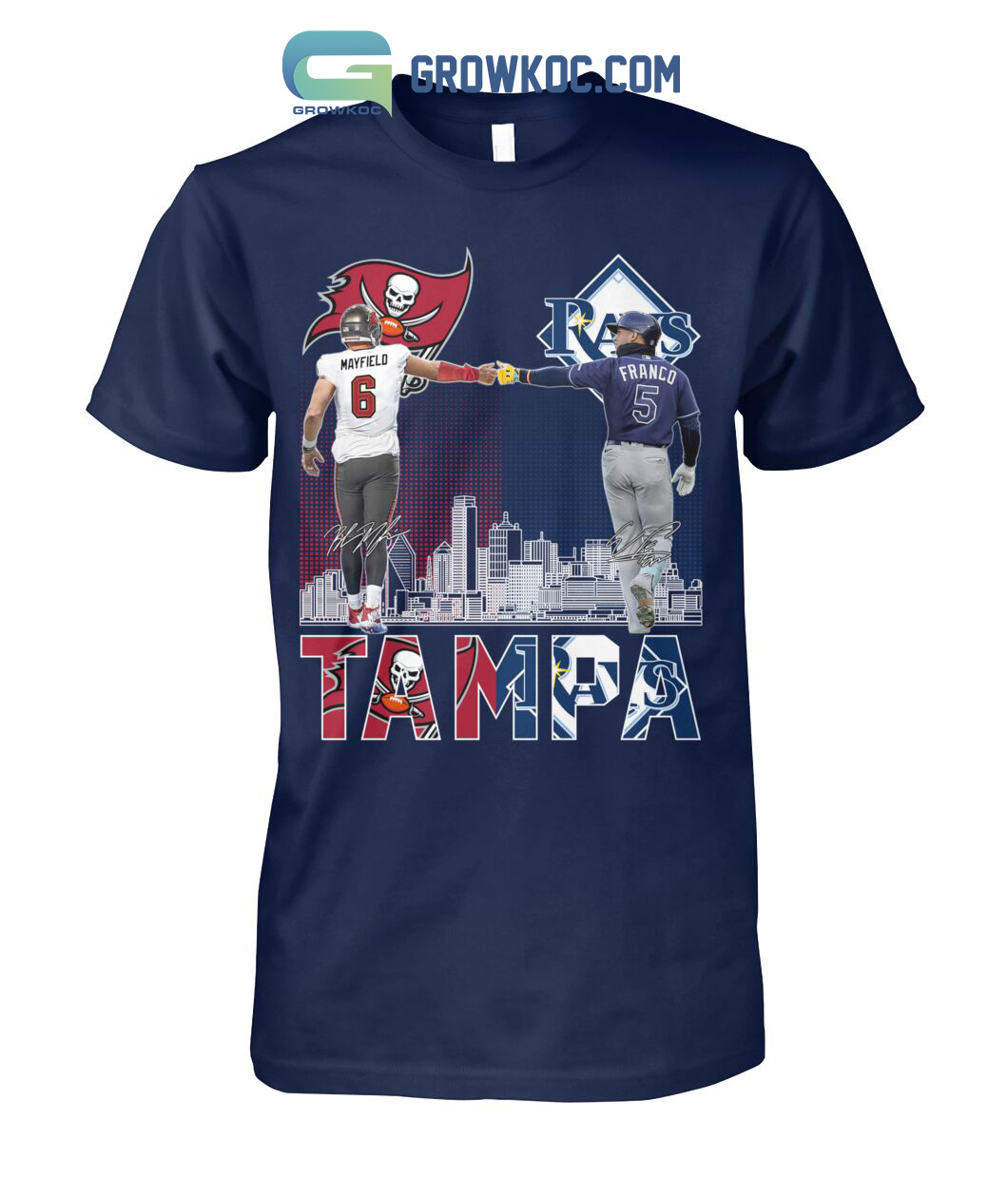 Tampa Bay Buccaneers Mayfield And Rays Franco City Champion T Shirt
