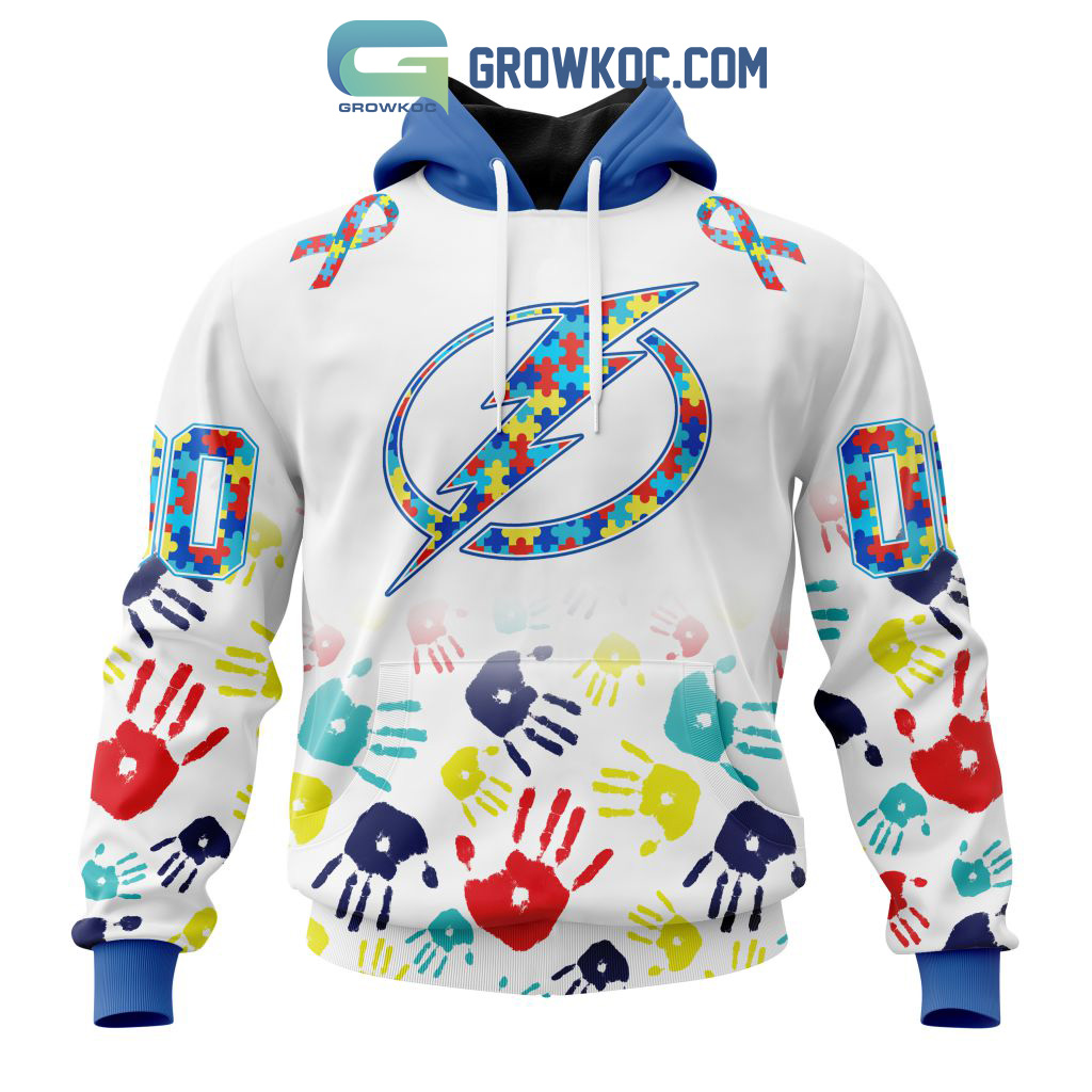 Tampa Bay Lightning NHL Special Autism Awareness Hands Hoodie T Shirt