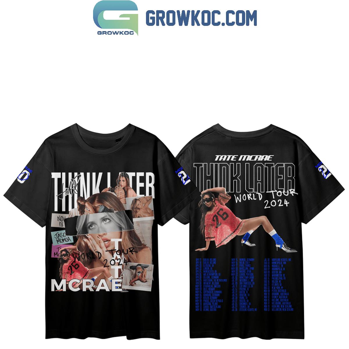 Tate McRae Think Later World Tour 2024 Fan Hoodie Shirts