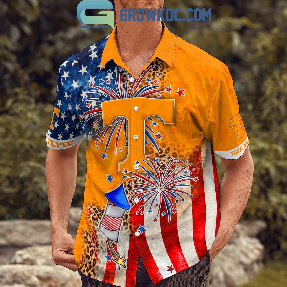 Tennessee Volunteers Celebrating Happy 4th Of July Hawaiian Shirts