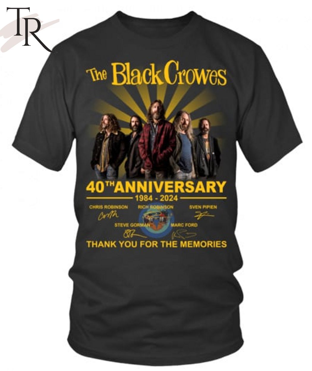 The Black Crowes 40th Anniversary 1984-2024 Thank You For The Memories T-Shirt