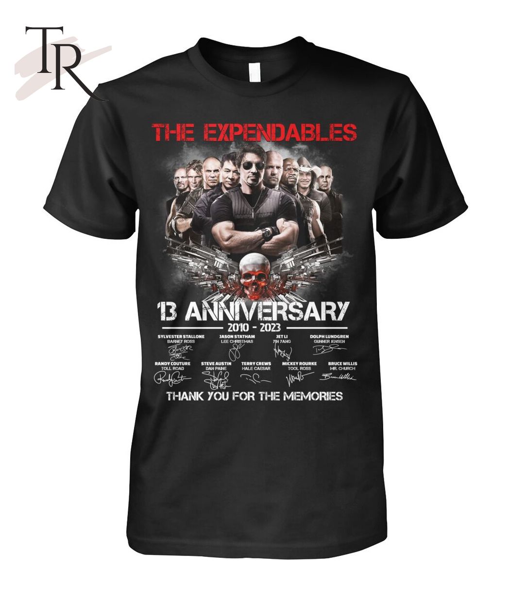 The Expendables 13th Anniversary 2010 - 2023 Thank You For The Memories T-Shirt