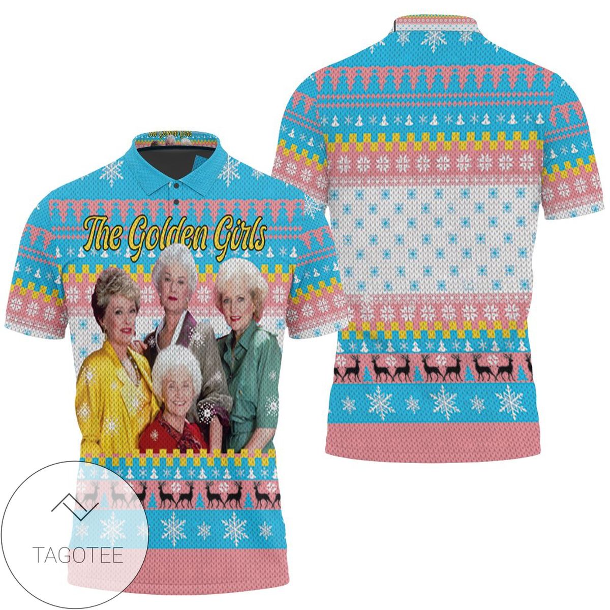 The Golden Girls Fan Christmas Knitting Pattern Sweatshirt 3d All Over Print Polo Shirt