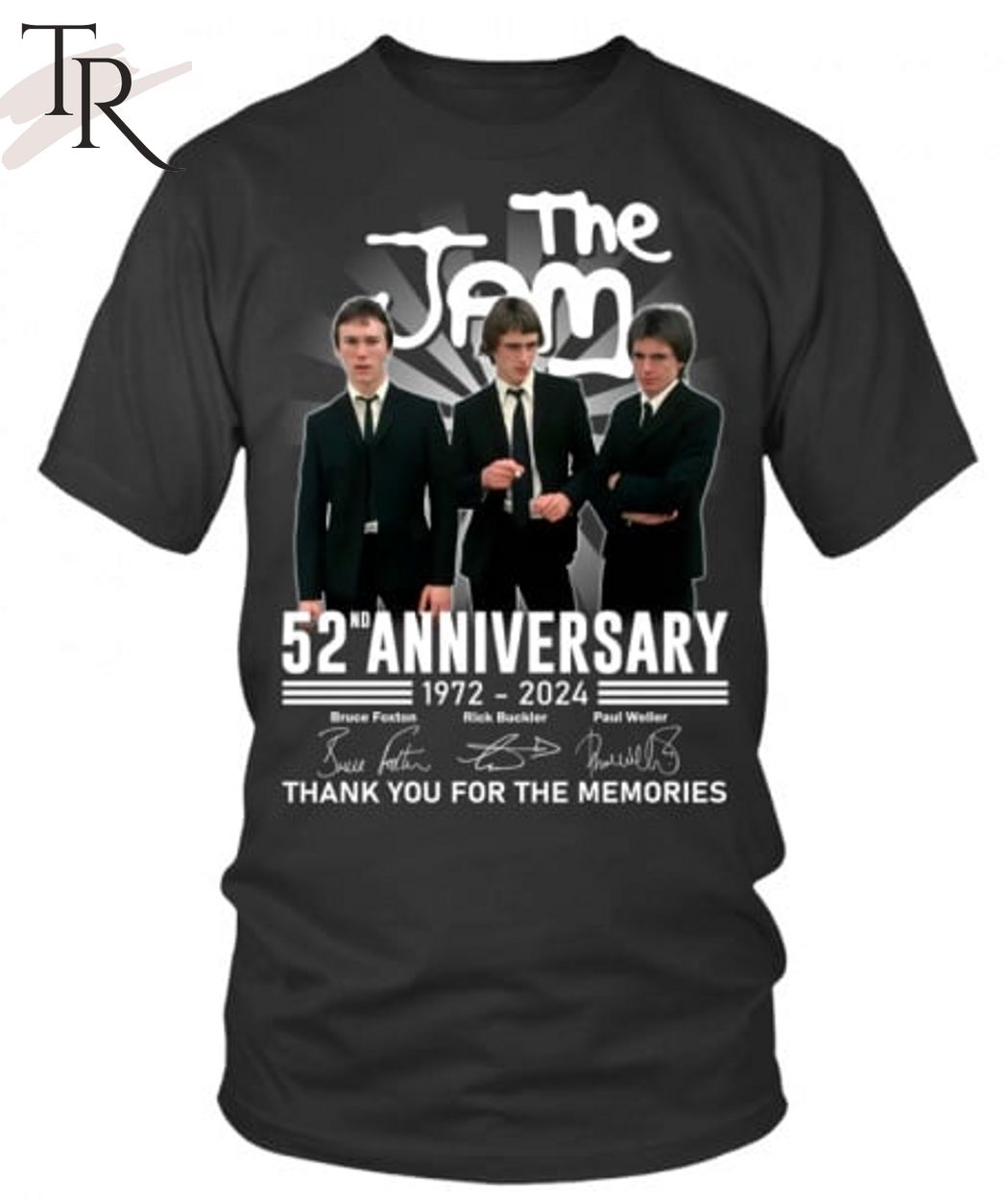 The Jam 52nd Anniversary 1972 - 2024 Thank You For The Memories T-Shirt