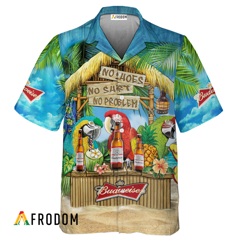 The Ultimate Margaritaville Party Budweiser Beer Hawaiian Shirt