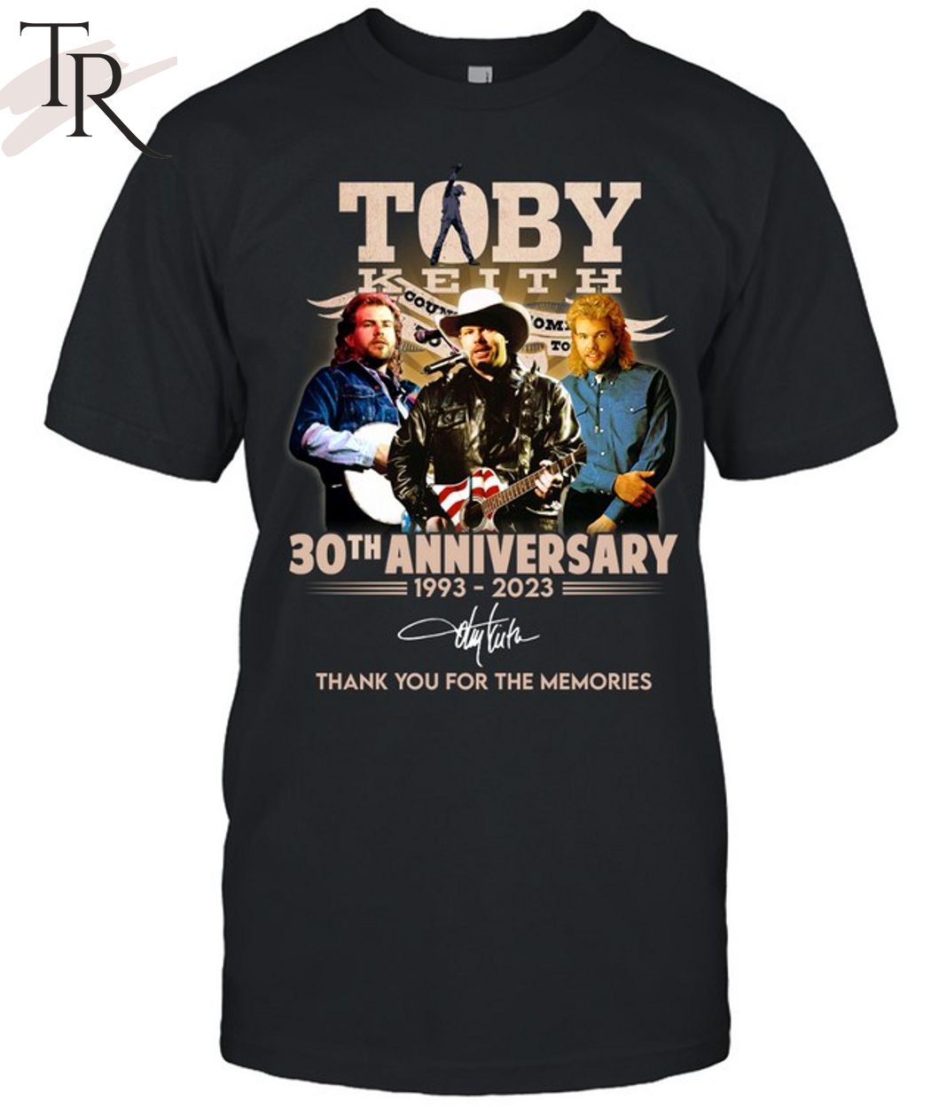 Toby Keith 30th Anniversary 1993 - 2023 Thank You For The Memories T-Shirt