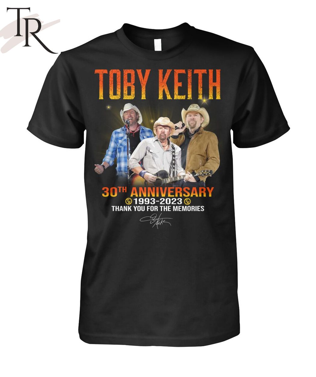 Toby Keith 30th Anniversary 1993 - 2023 Thank You For The Memories T-Shirt