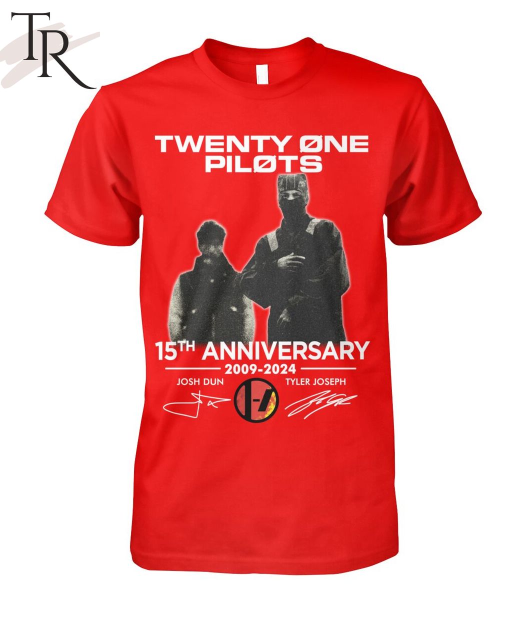 Twenty One Pilots 15th Anniversary 2009-2024 Josh Dun And Tyler Joseph T-Shirt
