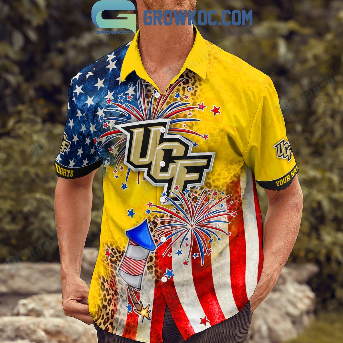 UCF Knights Celebrating Happy 4th Of July Hawaiian Shirts