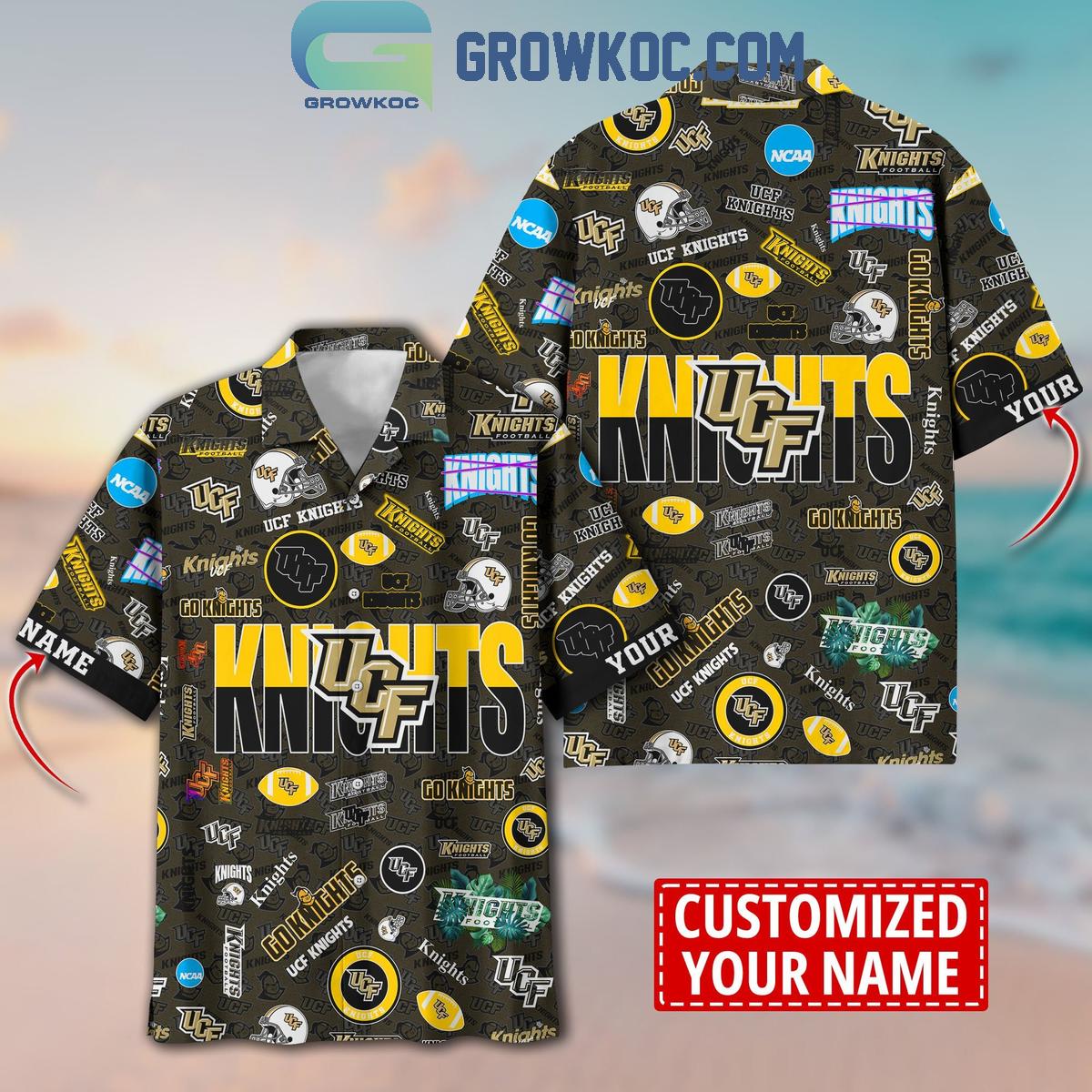 UCF Knights Solgan Go Knights True Fan Spirit Personalized Hawaiian Shirts