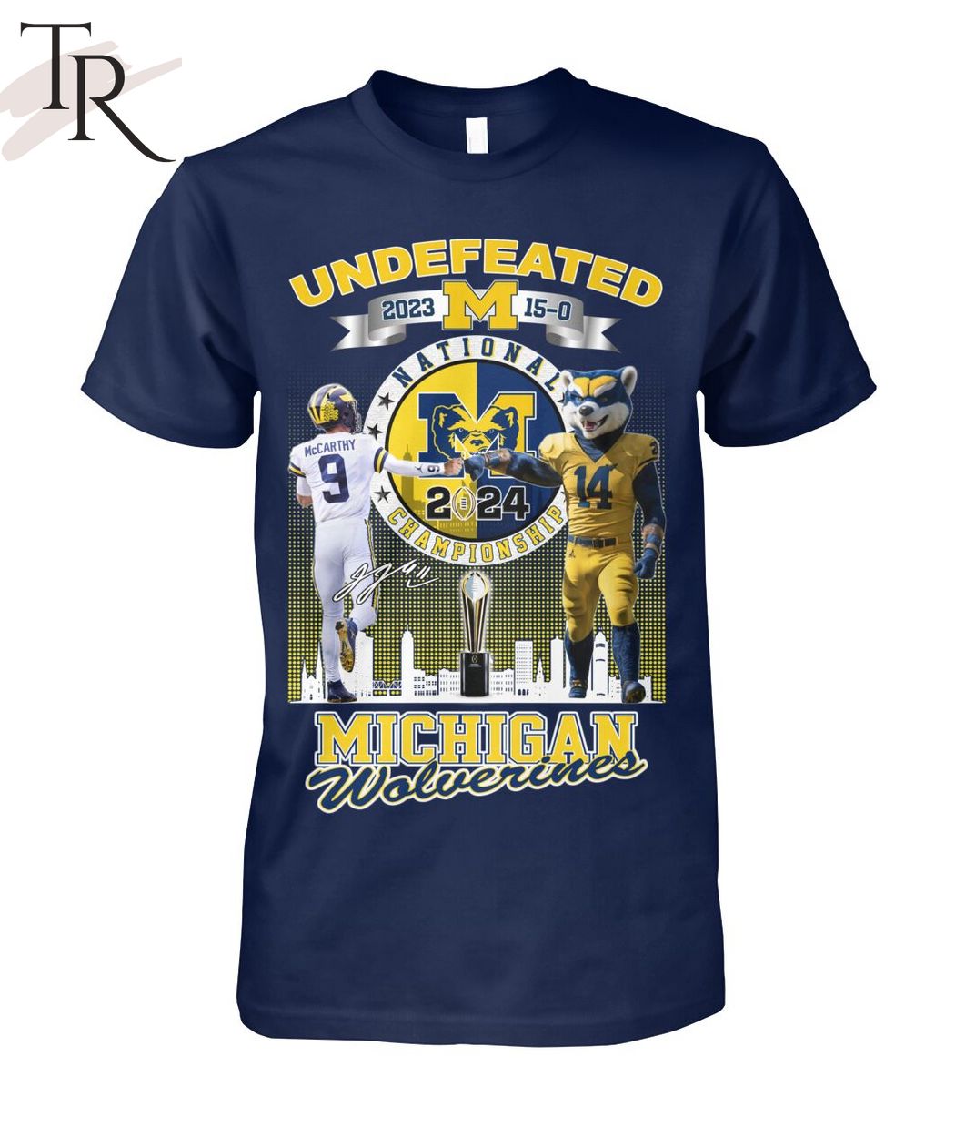 Undefeated 2023 15-0 National Championship 2024 Michigan Wolverines T-Shirt