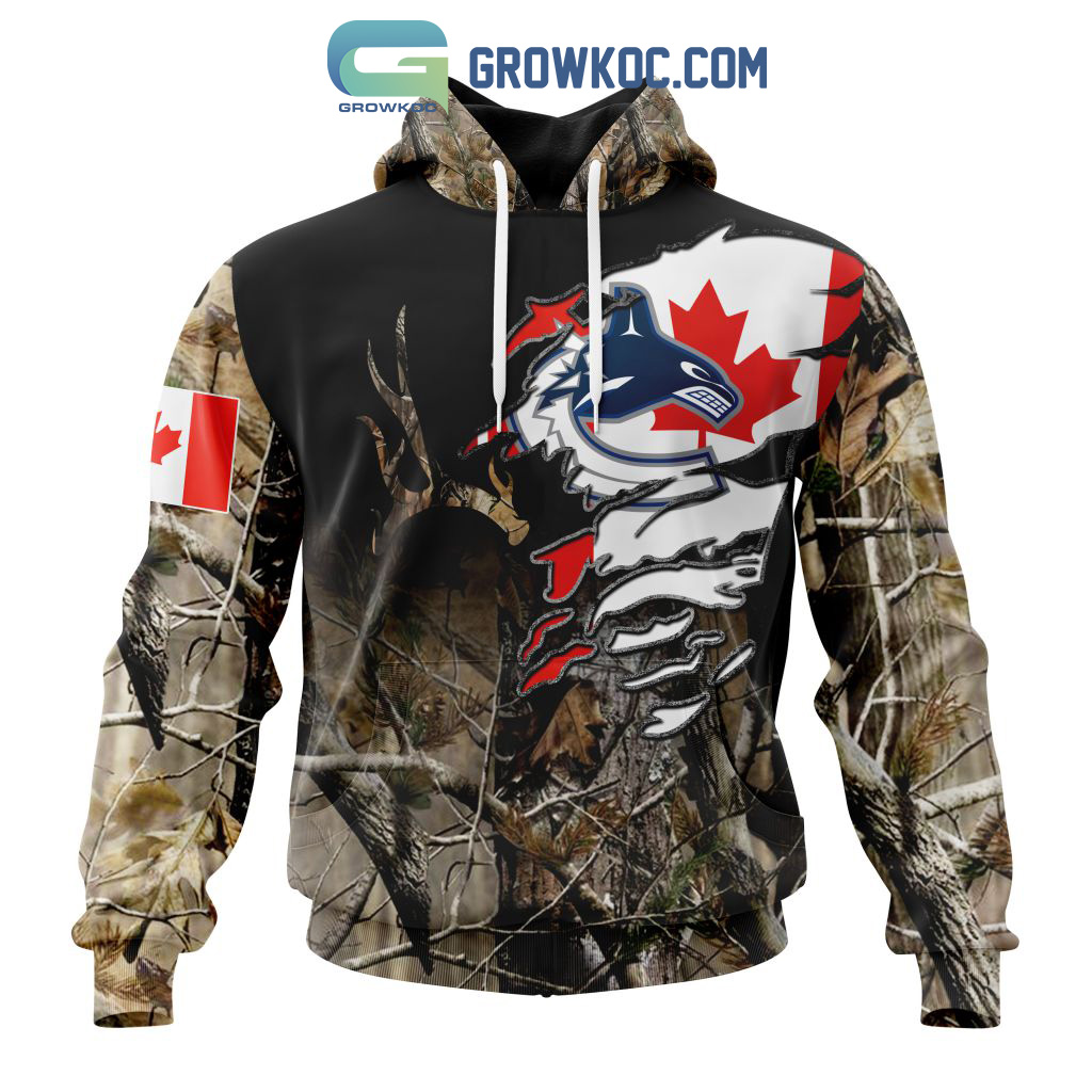 Vancouver Canucks NHL Special Camo Realtree Hunting Personalized Hoodie T Shirt