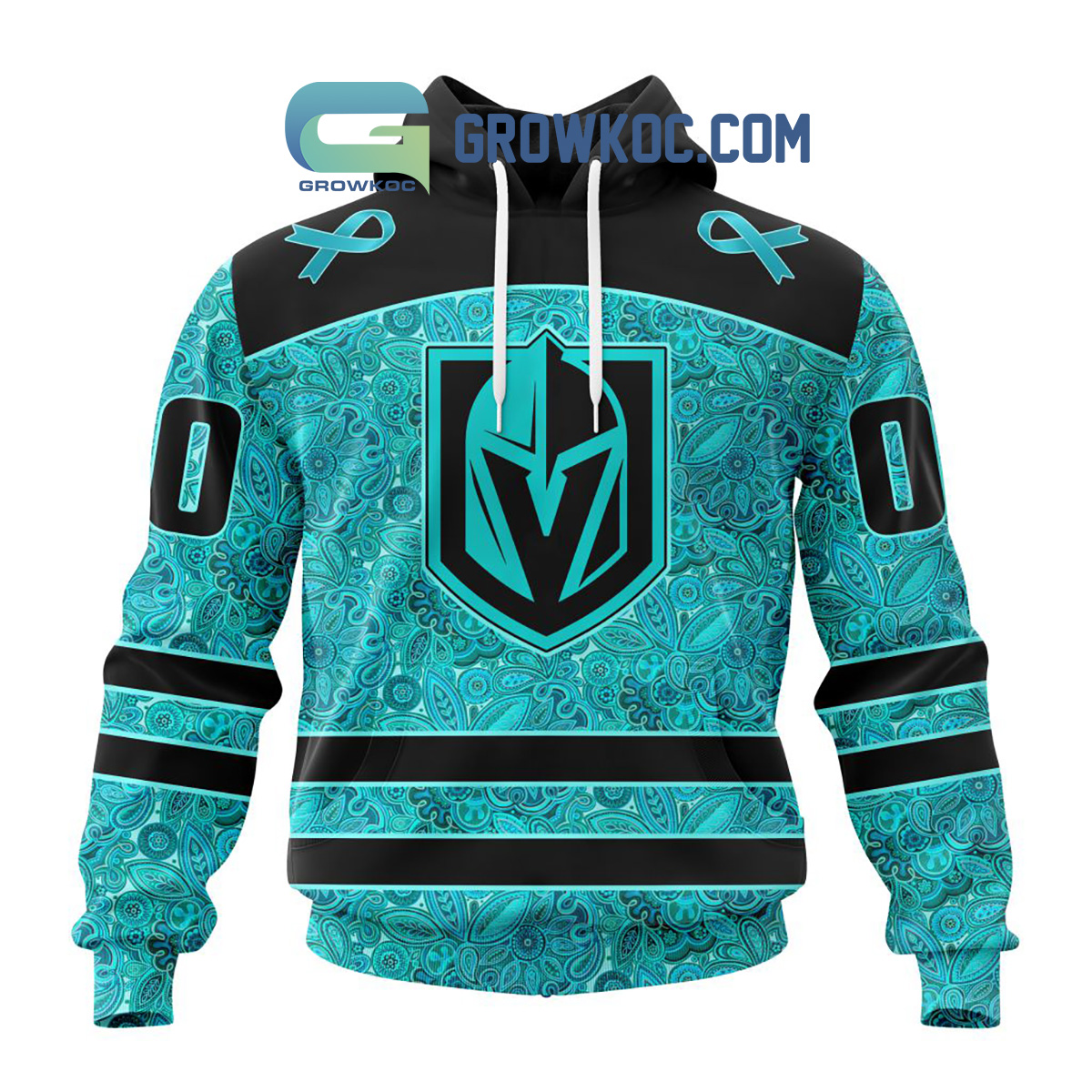 Vegas Golden Knights Fight Ovarian Cancer Personalized Hoodie Shirts