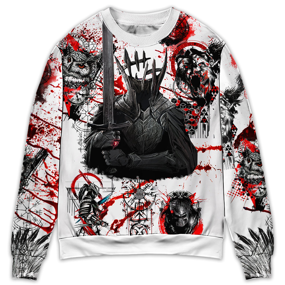Viking Dare To Fight With Knight - Sweater - Ugly Christmas Sweater, Jumper  - Owl Ohh