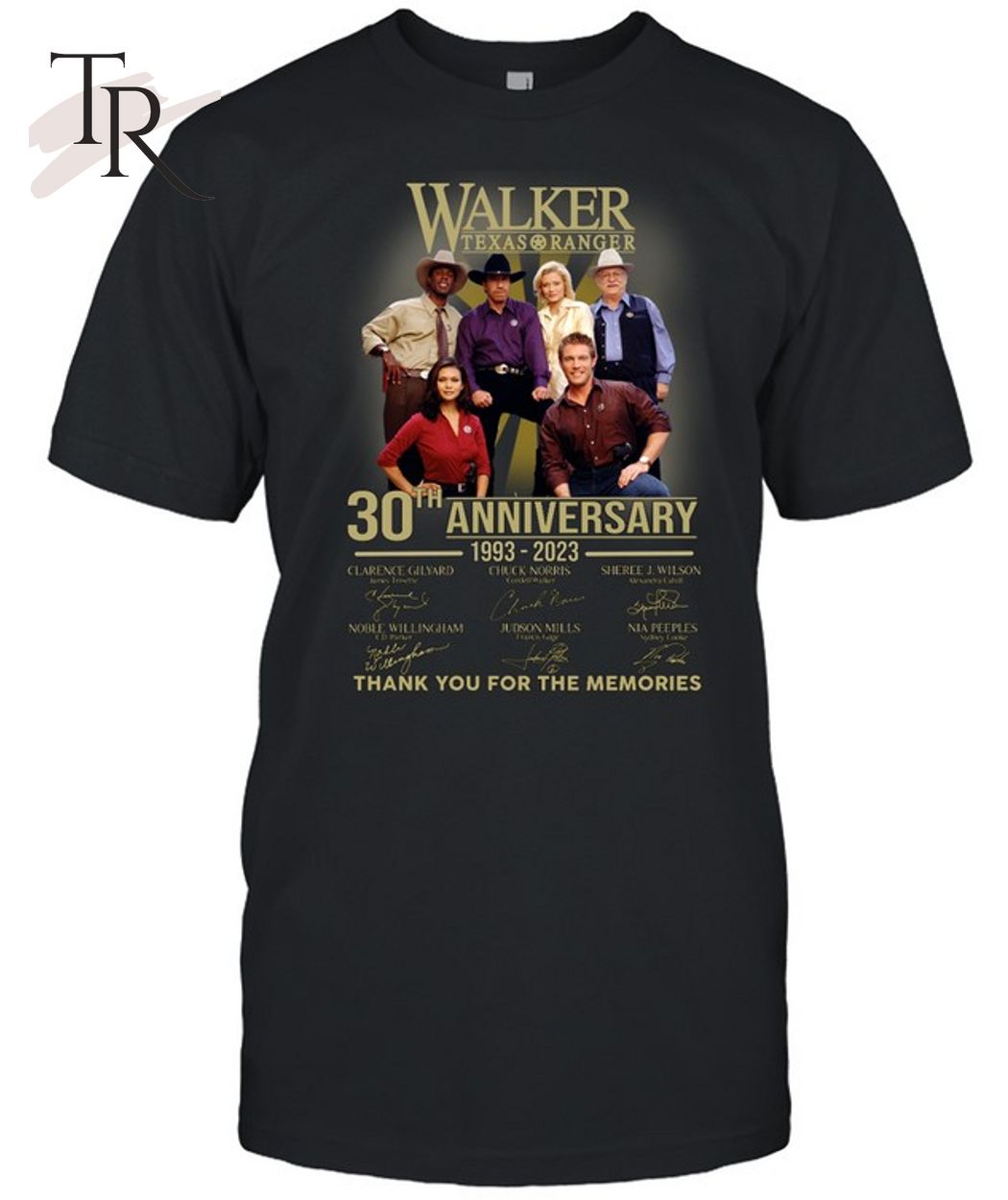 Walker, Texas Ranger 30th Anniversary 1993 - 2023 Thank You For The Memories T-Shirt
