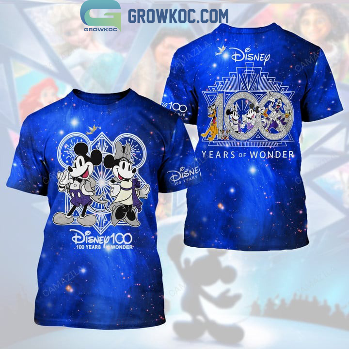 Walt Disney World 100 Years Of Wonder Mickey Minnie Hoodie T Shirt