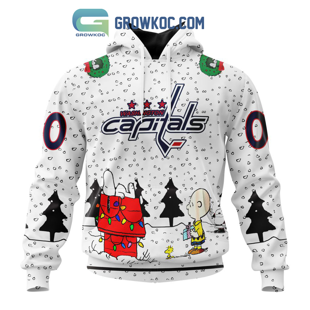 Washington Capitals NHL Mix Snoopy Peanuts Christmas Personalized Hoodie T Shirt