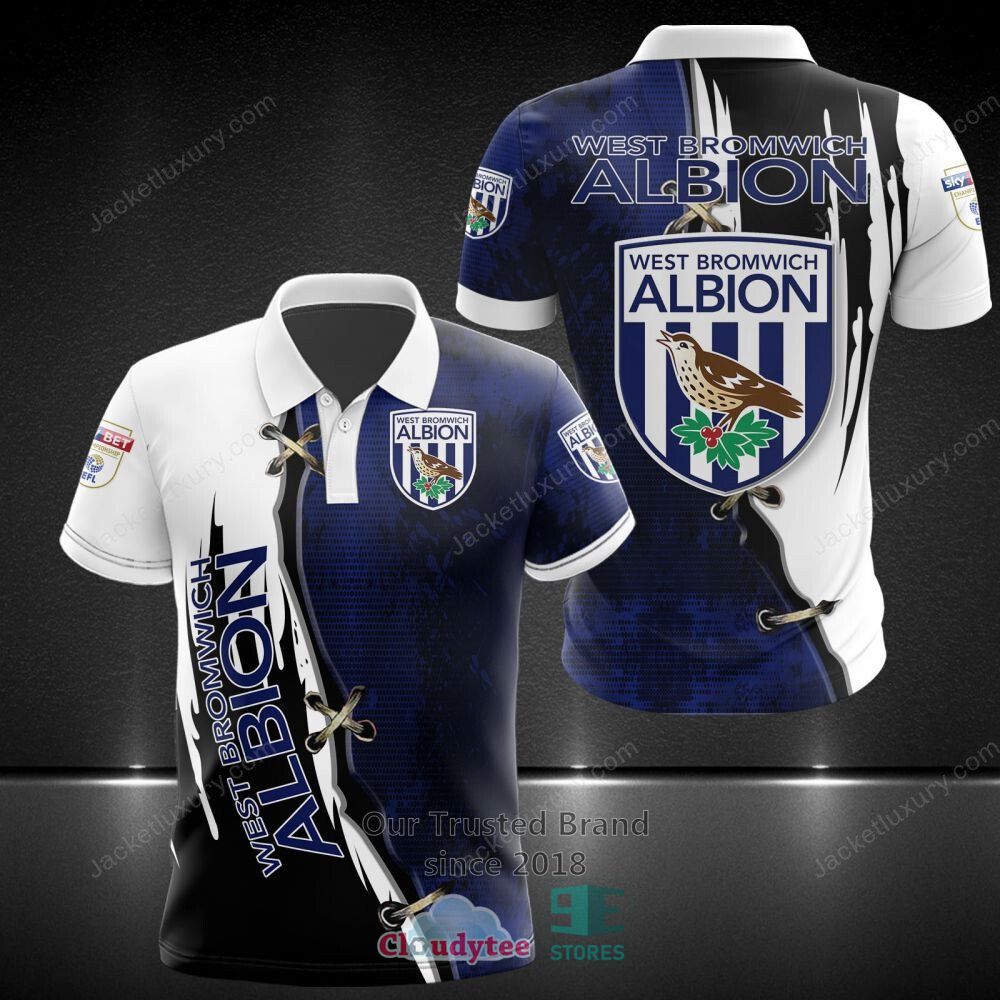 West Bromwich Albion Football Club White Navy 3D Hoodie, Shirt