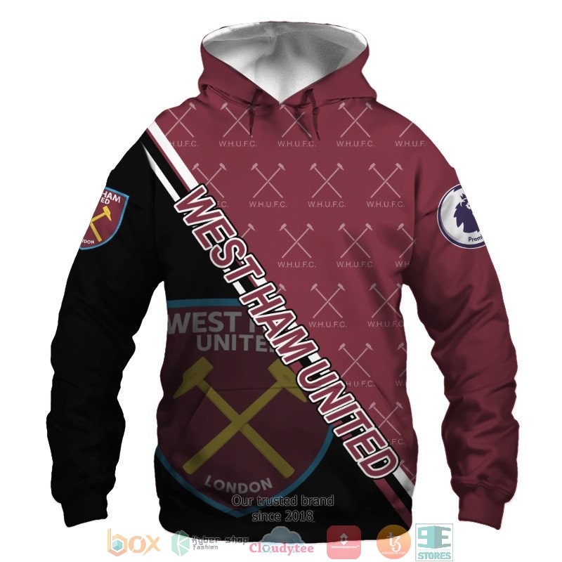 West Ham United 3d shirt, hoodie