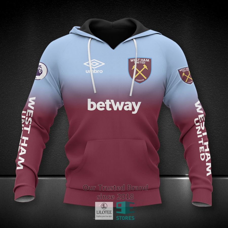 West Ham United F.C betway Hoodie, Bomber Jacket