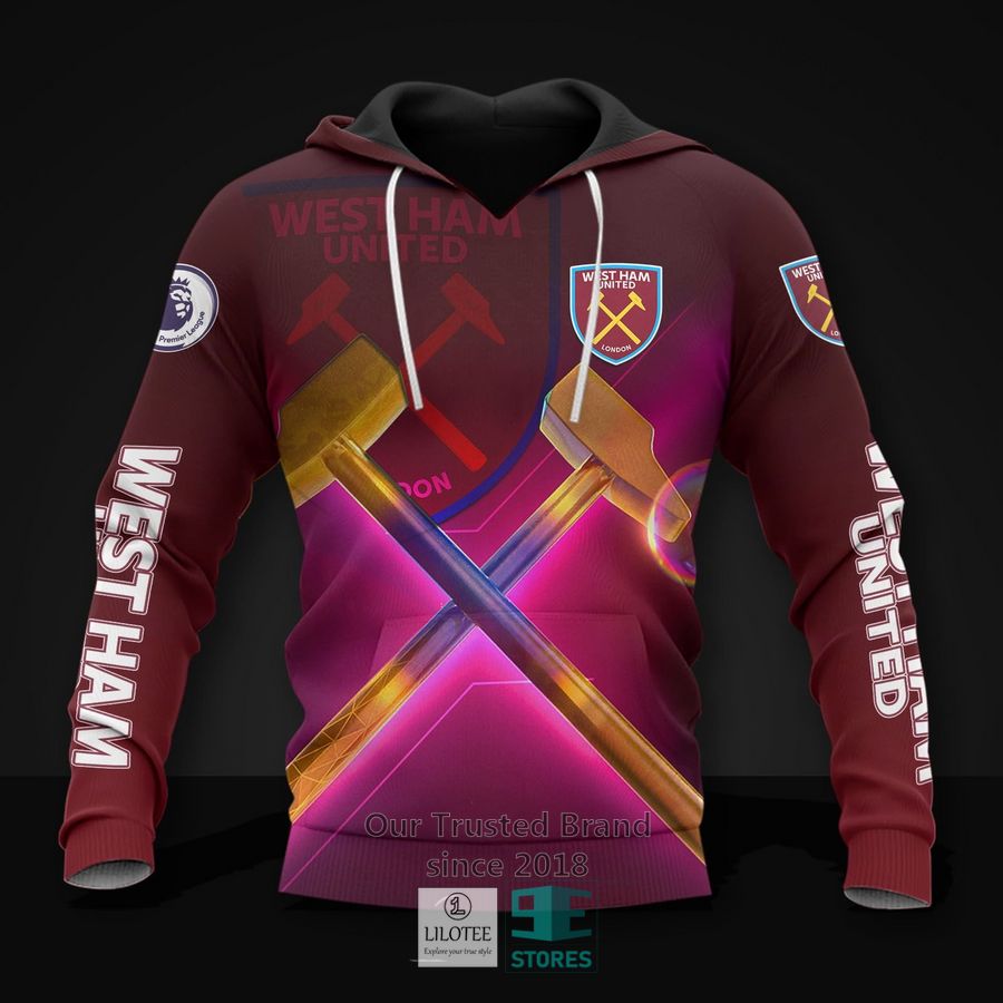 West Ham United F.C Neon Pink Hoodie, Bomber Jacket