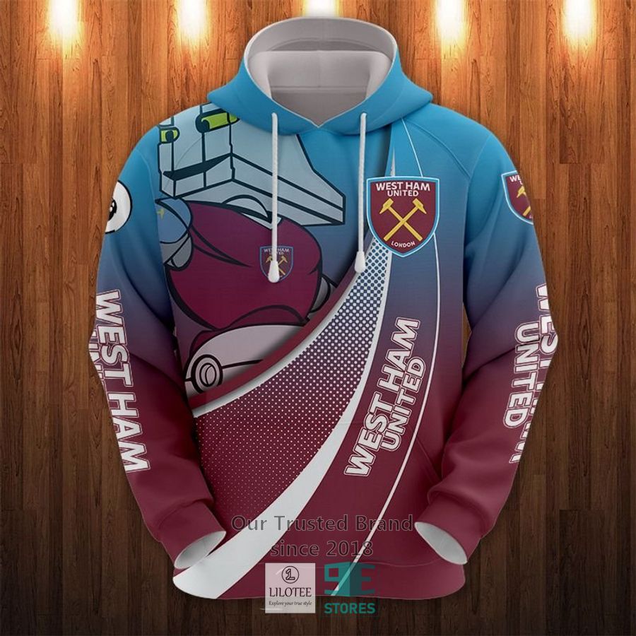 West Ham United F.C Red Blue Hoodie, Bomber Jacket
