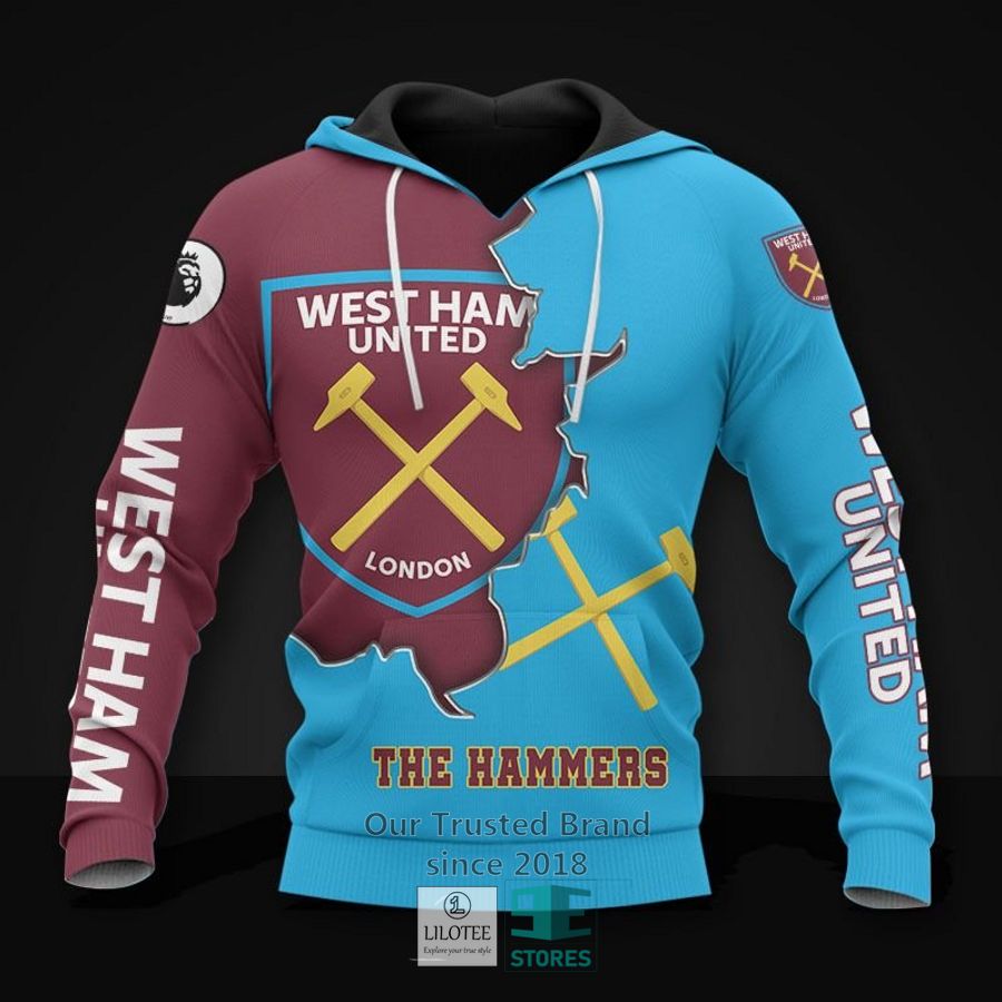 West Ham United F.C The hammers Hoodie, Bomber Jacket