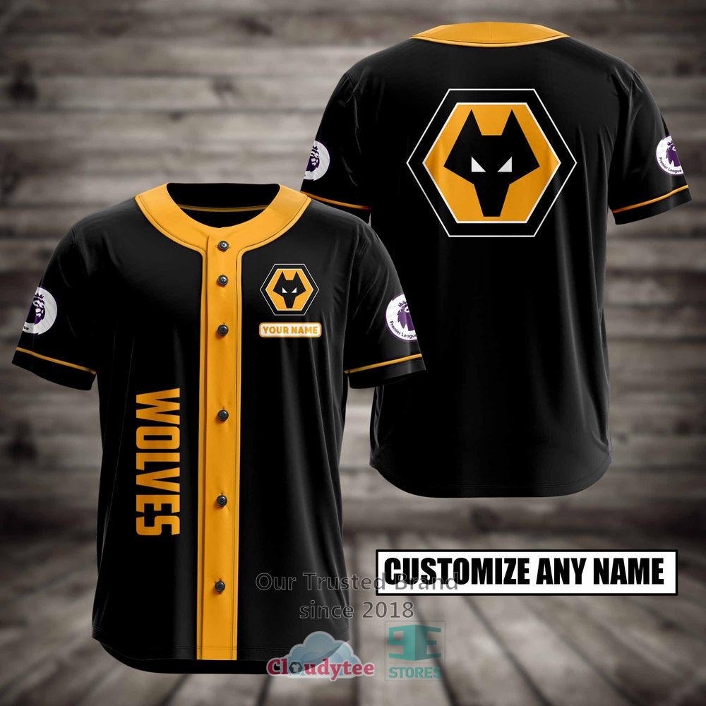 Wolverhampton Wanderers Custom Name Baseball Jersey Shirt